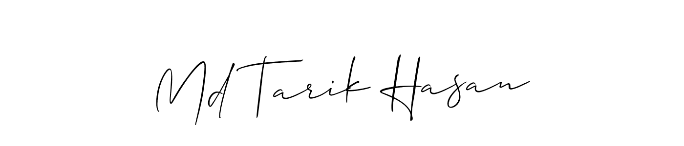 It looks lik you need a new signature style for name Md Tarik Hasan. Design unique handwritten (Allison_Script) signature with our free signature maker in just a few clicks. Md Tarik Hasan signature style 2 images and pictures png