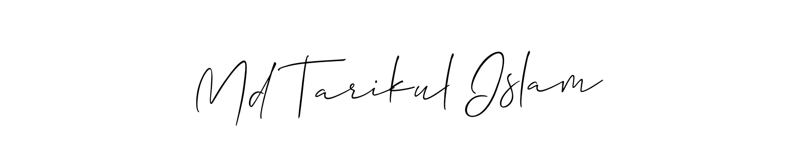 Use a signature maker to create a handwritten signature online. With this signature software, you can design (Allison_Script) your own signature for name Md Tarikul Islam. Md Tarikul Islam signature style 2 images and pictures png