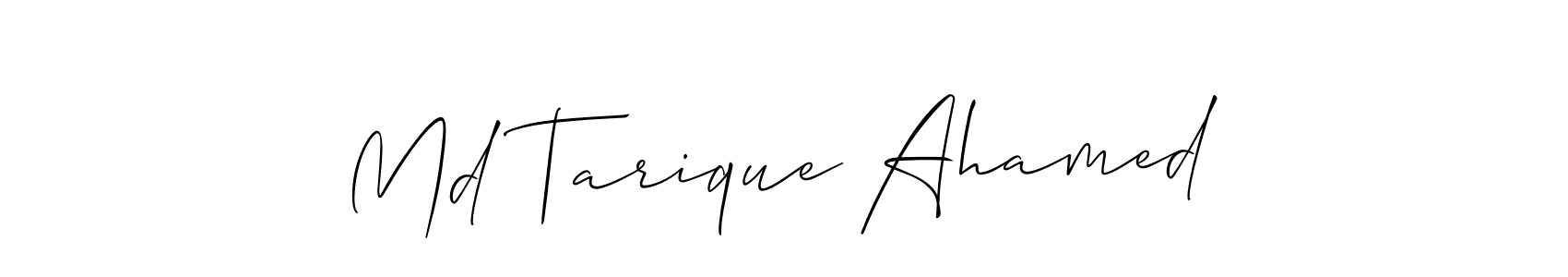 Create a beautiful signature design for name Md Tarique Ahamed. With this signature (Allison_Script) fonts, you can make a handwritten signature for free. Md Tarique Ahamed signature style 2 images and pictures png