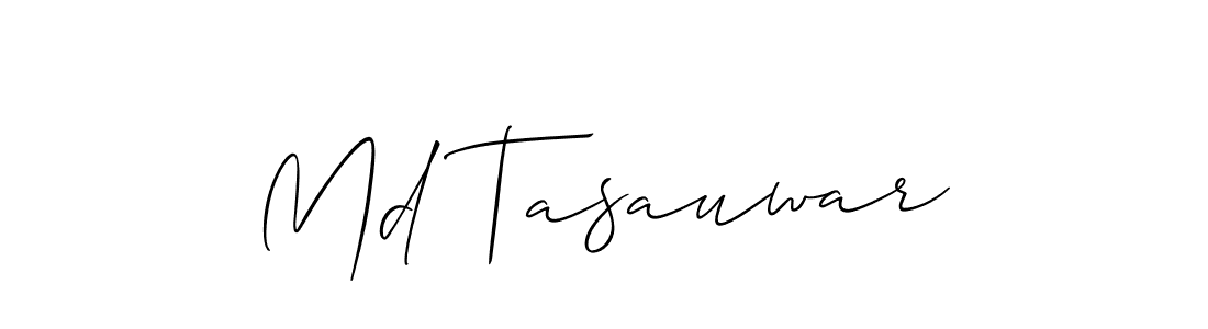 How to make Md Tasauwar signature? Allison_Script is a professional autograph style. Create handwritten signature for Md Tasauwar name. Md Tasauwar signature style 2 images and pictures png