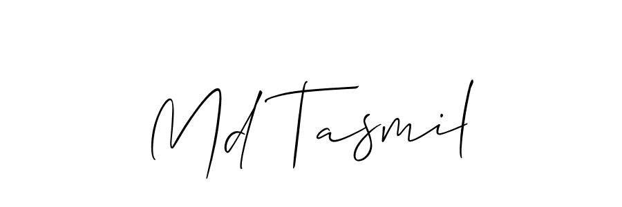 How to Draw Md Tasmil signature style? Allison_Script is a latest design signature styles for name Md Tasmil. Md Tasmil signature style 2 images and pictures png