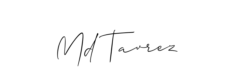 Also we have Md Tavrez name is the best signature style. Create professional handwritten signature collection using Allison_Script autograph style. Md Tavrez signature style 2 images and pictures png