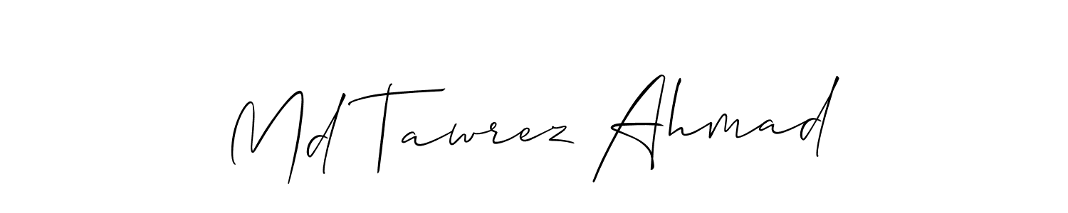 Md Tawrez Ahmad stylish signature style. Best Handwritten Sign (Allison_Script) for my name. Handwritten Signature Collection Ideas for my name Md Tawrez Ahmad. Md Tawrez Ahmad signature style 2 images and pictures png