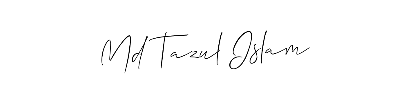 Make a beautiful signature design for name Md Tazul Islam. With this signature (Allison_Script) style, you can create a handwritten signature for free. Md Tazul Islam signature style 2 images and pictures png