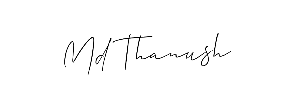 You should practise on your own different ways (Allison_Script) to write your name (Md Thanush) in signature. don't let someone else do it for you. Md Thanush signature style 2 images and pictures png
