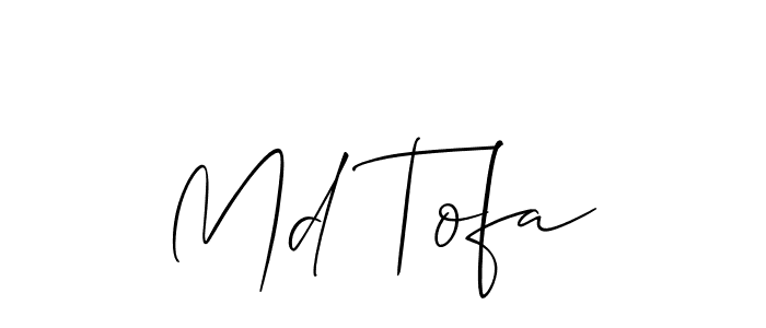 Design your own signature with our free online signature maker. With this signature software, you can create a handwritten (Allison_Script) signature for name Md Tofa. Md Tofa signature style 2 images and pictures png