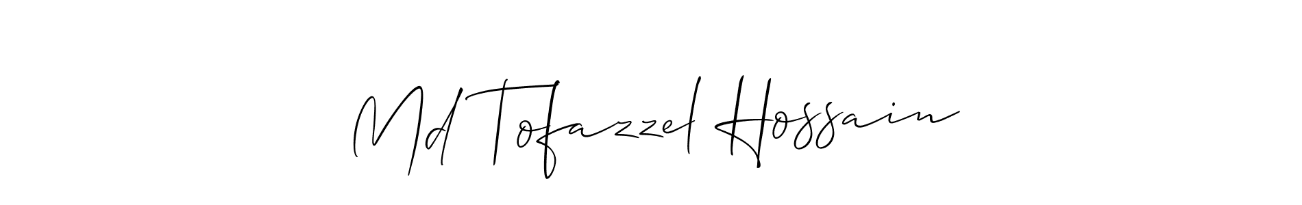 Md Tofazzel Hossain stylish signature style. Best Handwritten Sign (Allison_Script) for my name. Handwritten Signature Collection Ideas for my name Md Tofazzel Hossain. Md Tofazzel Hossain signature style 2 images and pictures png