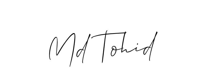 You should practise on your own different ways (Allison_Script) to write your name (Md Tohid) in signature. don't let someone else do it for you. Md Tohid signature style 2 images and pictures png