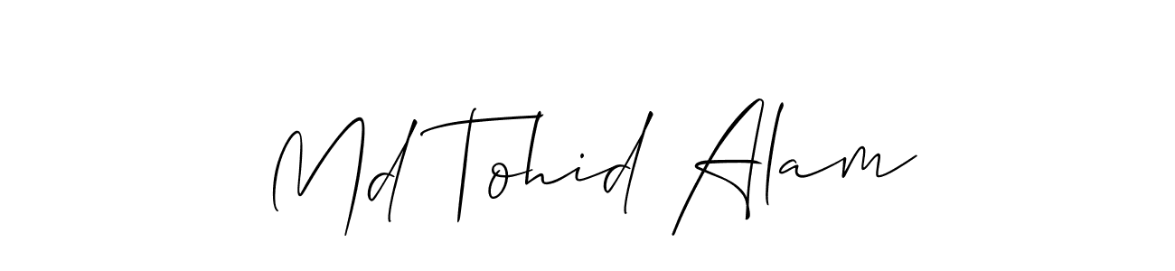 Allison_Script is a professional signature style that is perfect for those who want to add a touch of class to their signature. It is also a great choice for those who want to make their signature more unique. Get Md Tohid Alam name to fancy signature for free. Md Tohid Alam signature style 2 images and pictures png