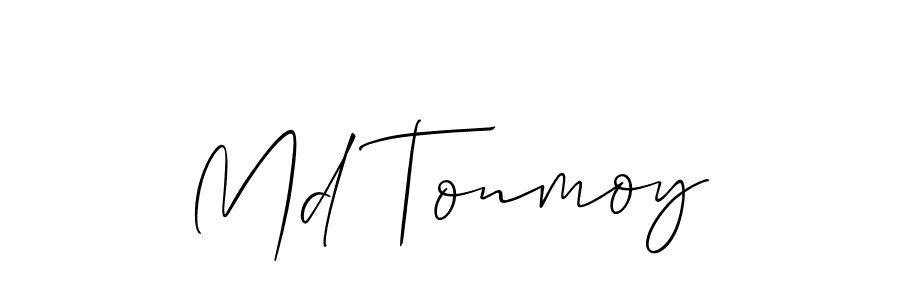 It looks lik you need a new signature style for name Md Tonmoy. Design unique handwritten (Allison_Script) signature with our free signature maker in just a few clicks. Md Tonmoy signature style 2 images and pictures png