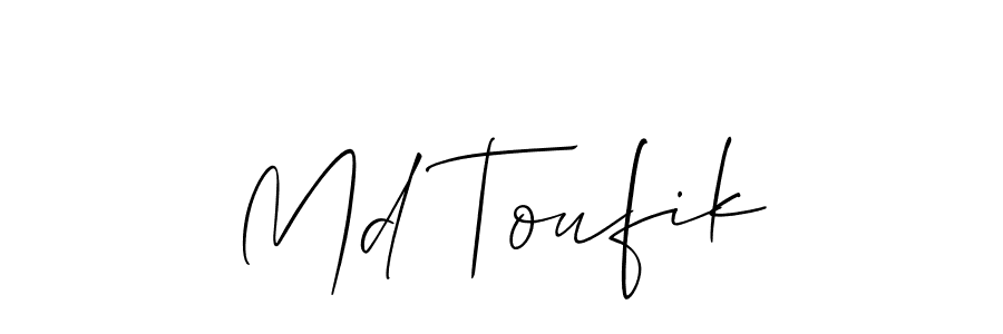 This is the best signature style for the Md Toufik name. Also you like these signature font (Allison_Script). Mix name signature. Md Toufik signature style 2 images and pictures png