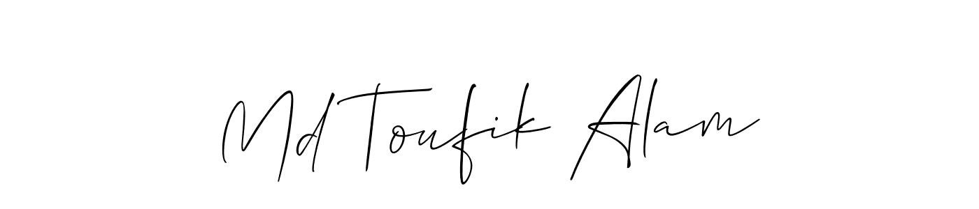 How to make Md Toufik Alam signature? Allison_Script is a professional autograph style. Create handwritten signature for Md Toufik Alam name. Md Toufik Alam signature style 2 images and pictures png