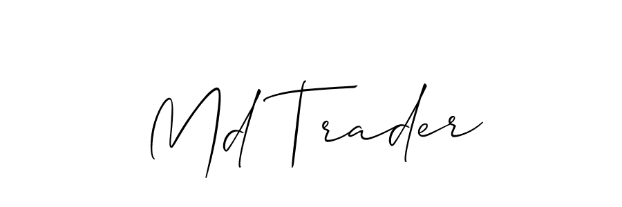 Make a beautiful signature design for name Md Trader. With this signature (Allison_Script) style, you can create a handwritten signature for free. Md Trader signature style 2 images and pictures png