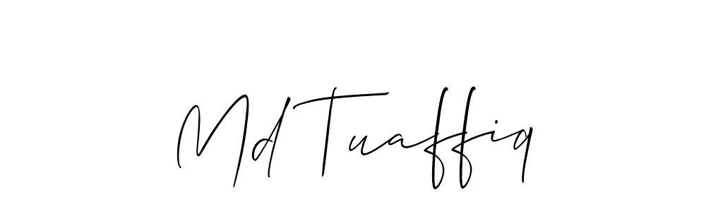 Also we have Md Tuaffiq name is the best signature style. Create professional handwritten signature collection using Allison_Script autograph style. Md Tuaffiq signature style 2 images and pictures png