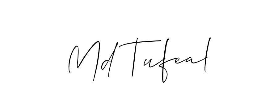 You should practise on your own different ways (Allison_Script) to write your name (Md Tufeal) in signature. don't let someone else do it for you. Md Tufeal signature style 2 images and pictures png