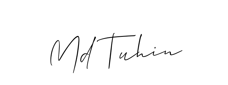 How to make Md Tuhin signature? Allison_Script is a professional autograph style. Create handwritten signature for Md Tuhin name. Md Tuhin signature style 2 images and pictures png