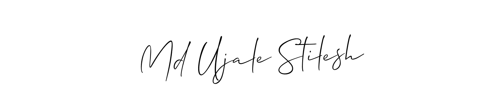 See photos of Md Ujale Stilesh official signature by Spectra . Check more albums & portfolios. Read reviews & check more about Allison_Script font. Md Ujale Stilesh signature style 2 images and pictures png