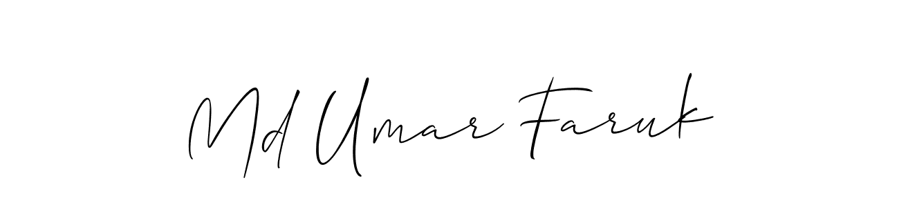 Create a beautiful signature design for name Md Umar Faruk. With this signature (Allison_Script) fonts, you can make a handwritten signature for free. Md Umar Faruk signature style 2 images and pictures png