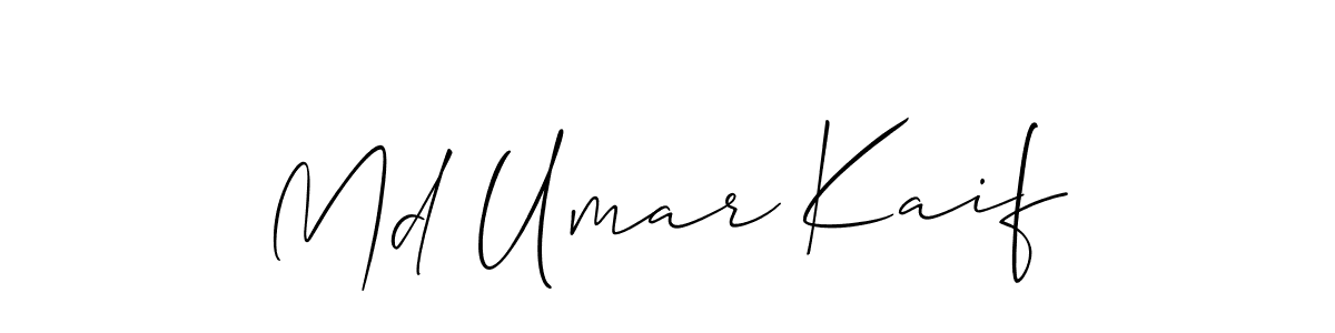 How to make Md Umar Kaif name signature. Use Allison_Script style for creating short signs online. This is the latest handwritten sign. Md Umar Kaif signature style 2 images and pictures png