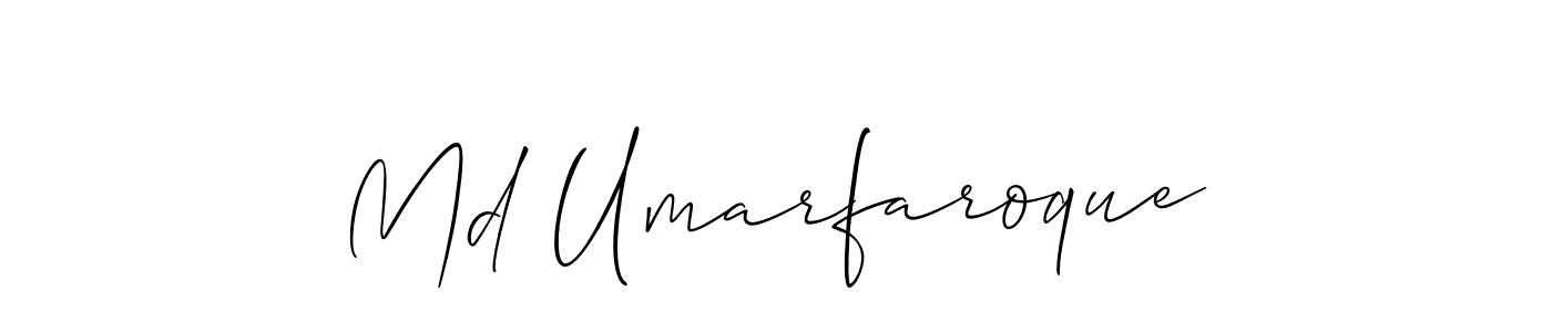 Md Umarfaroque stylish signature style. Best Handwritten Sign (Allison_Script) for my name. Handwritten Signature Collection Ideas for my name Md Umarfaroque. Md Umarfaroque signature style 2 images and pictures png