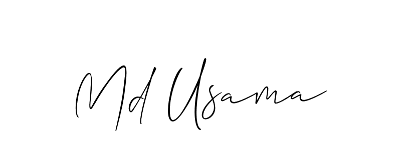 You should practise on your own different ways (Allison_Script) to write your name (Md Usama) in signature. don't let someone else do it for you. Md Usama signature style 2 images and pictures png