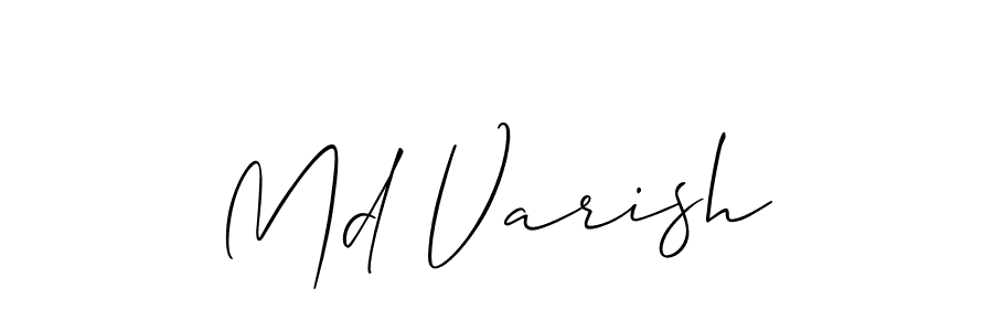 How to make Md Varish signature? Allison_Script is a professional autograph style. Create handwritten signature for Md Varish name. Md Varish signature style 2 images and pictures png