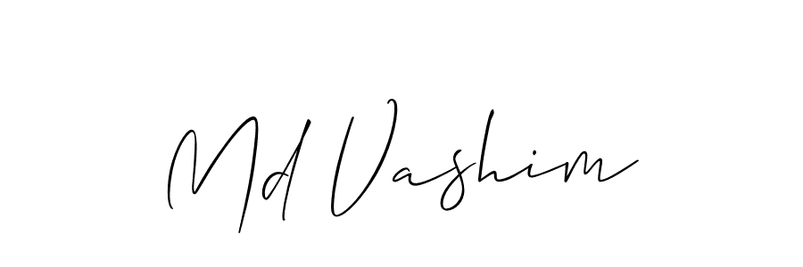 You should practise on your own different ways (Allison_Script) to write your name (Md Vashim) in signature. don't let someone else do it for you. Md Vashim signature style 2 images and pictures png