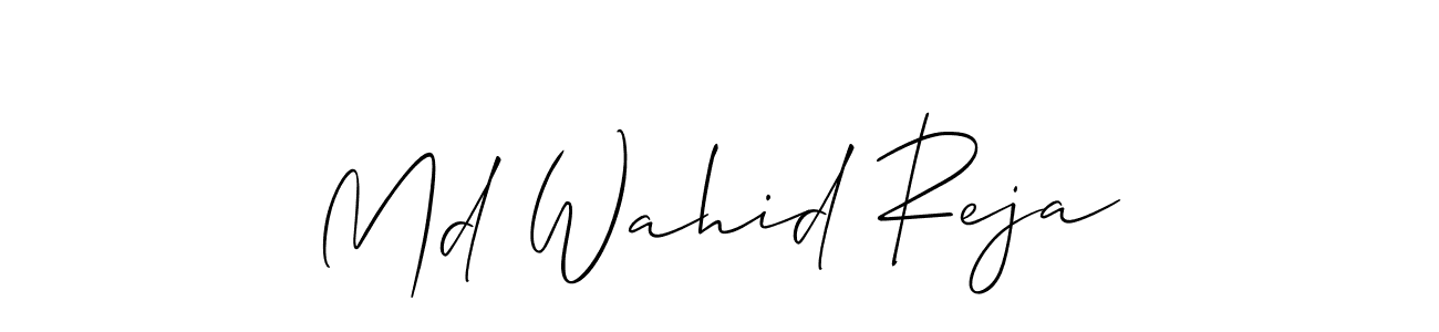 It looks lik you need a new signature style for name Md Wahid Reja. Design unique handwritten (Allison_Script) signature with our free signature maker in just a few clicks. Md Wahid Reja signature style 2 images and pictures png