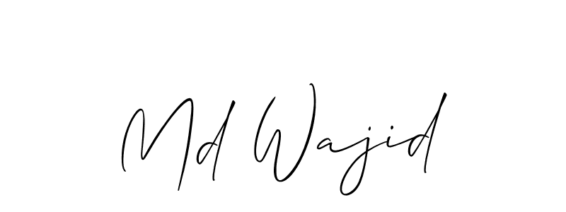 How to make Md Wajid signature? Allison_Script is a professional autograph style. Create handwritten signature for Md Wajid name. Md Wajid signature style 2 images and pictures png