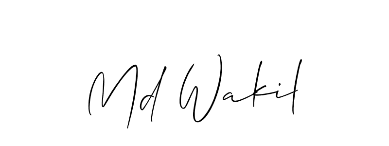 Md Wakil stylish signature style. Best Handwritten Sign (Allison_Script) for my name. Handwritten Signature Collection Ideas for my name Md Wakil. Md Wakil signature style 2 images and pictures png