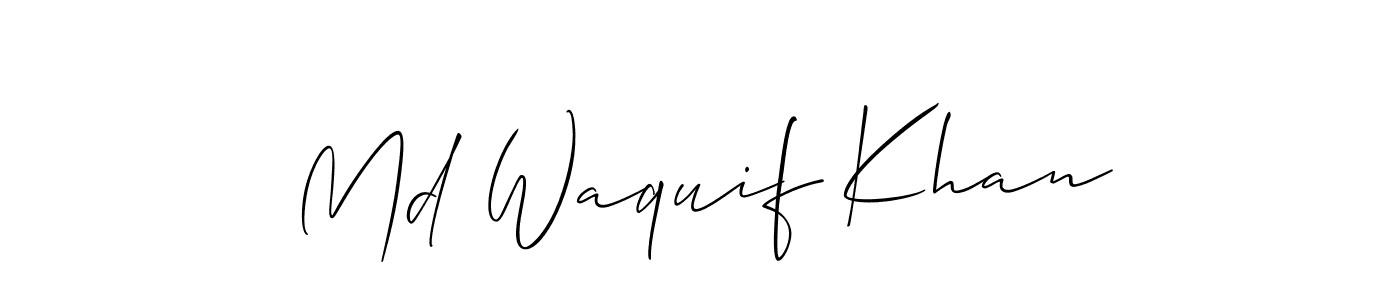 See photos of Md Waquif Khan official signature by Spectra . Check more albums & portfolios. Read reviews & check more about Allison_Script font. Md Waquif Khan signature style 2 images and pictures png