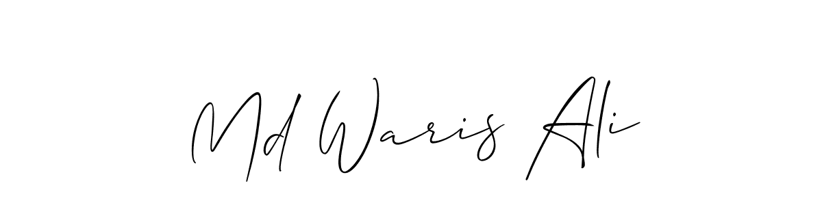 How to make Md Waris Ali signature? Allison_Script is a professional autograph style. Create handwritten signature for Md Waris Ali name. Md Waris Ali signature style 2 images and pictures png