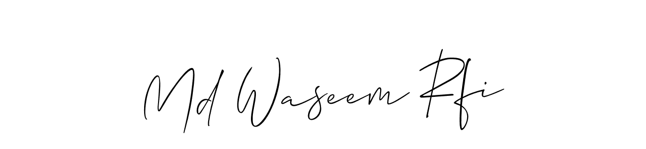 It looks lik you need a new signature style for name Md Waseem Rfi. Design unique handwritten (Allison_Script) signature with our free signature maker in just a few clicks. Md Waseem Rfi signature style 2 images and pictures png