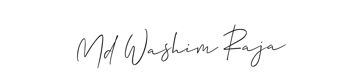 Also we have Md Washim Raja name is the best signature style. Create professional handwritten signature collection using Allison_Script autograph style. Md Washim Raja signature style 2 images and pictures png