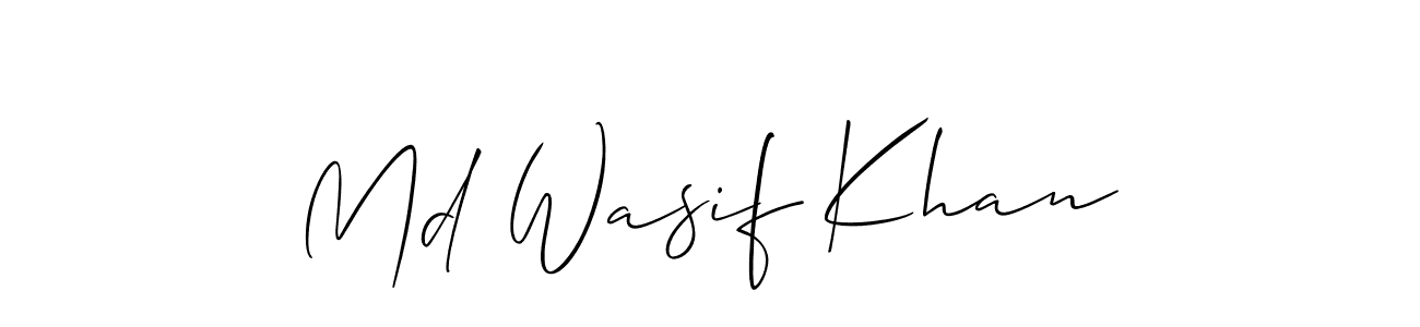 Similarly Allison_Script is the best handwritten signature design. Signature creator online .You can use it as an online autograph creator for name Md Wasif Khan. Md Wasif Khan signature style 2 images and pictures png