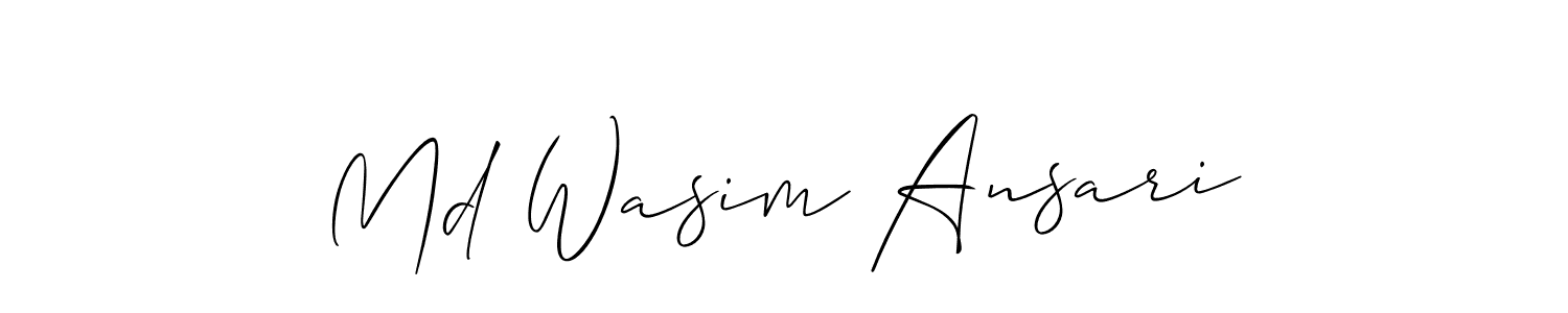 Also we have Md Wasim Ansari name is the best signature style. Create professional handwritten signature collection using Allison_Script autograph style. Md Wasim Ansari signature style 2 images and pictures png