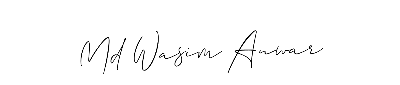 How to Draw Md Wasim Anwar signature style? Allison_Script is a latest design signature styles for name Md Wasim Anwar. Md Wasim Anwar signature style 2 images and pictures png
