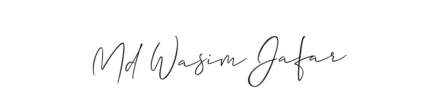 Design your own signature with our free online signature maker. With this signature software, you can create a handwritten (Allison_Script) signature for name Md Wasim Jafar. Md Wasim Jafar signature style 2 images and pictures png