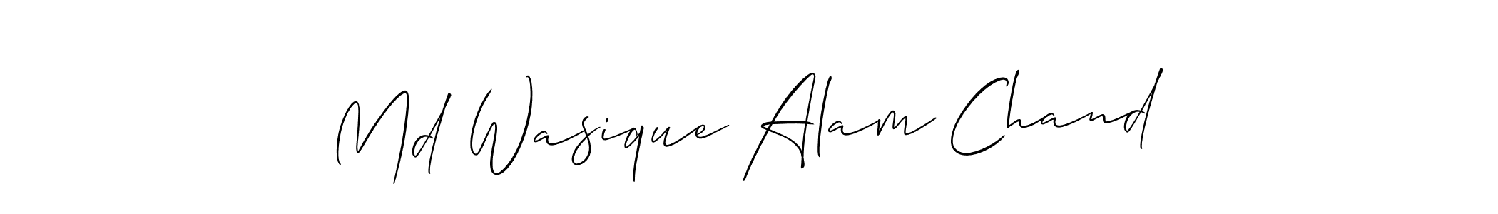 Md Wasique Alam Chand stylish signature style. Best Handwritten Sign (Allison_Script) for my name. Handwritten Signature Collection Ideas for my name Md Wasique Alam Chand. Md Wasique Alam Chand signature style 2 images and pictures png