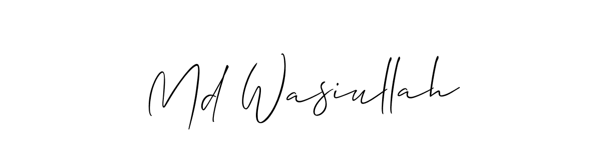 It looks lik you need a new signature style for name Md Wasiullah. Design unique handwritten (Allison_Script) signature with our free signature maker in just a few clicks. Md Wasiullah signature style 2 images and pictures png