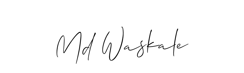 Use a signature maker to create a handwritten signature online. With this signature software, you can design (Allison_Script) your own signature for name Md Waskale. Md Waskale signature style 2 images and pictures png