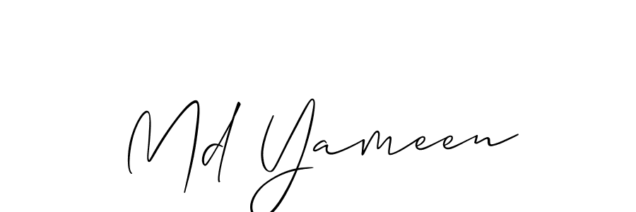Also You can easily find your signature by using the search form. We will create Md Yameen name handwritten signature images for you free of cost using Allison_Script sign style. Md Yameen signature style 2 images and pictures png
