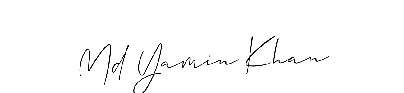 Make a beautiful signature design for name Md Yamin Khan. With this signature (Allison_Script) style, you can create a handwritten signature for free. Md Yamin Khan signature style 2 images and pictures png