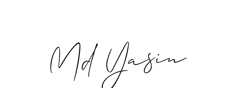 Md Yasin stylish signature style. Best Handwritten Sign (Allison_Script) for my name. Handwritten Signature Collection Ideas for my name Md Yasin. Md Yasin signature style 2 images and pictures png