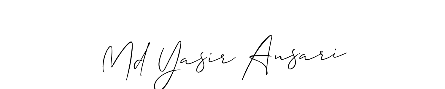 Also You can easily find your signature by using the search form. We will create Md Yasir Ansari name handwritten signature images for you free of cost using Allison_Script sign style. Md Yasir Ansari signature style 2 images and pictures png