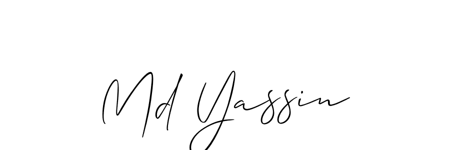 Create a beautiful signature design for name Md Yassin. With this signature (Allison_Script) fonts, you can make a handwritten signature for free. Md Yassin signature style 2 images and pictures png