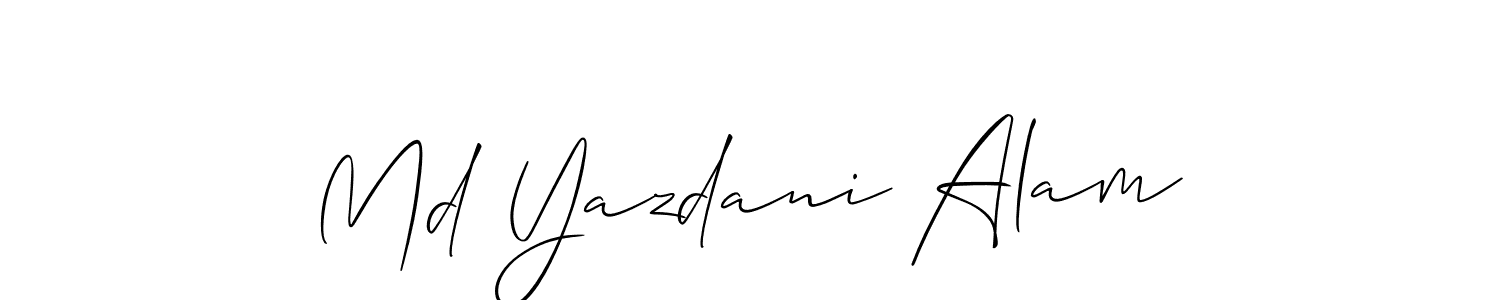 How to make Md Yazdani Alam signature? Allison_Script is a professional autograph style. Create handwritten signature for Md Yazdani Alam name. Md Yazdani Alam signature style 2 images and pictures png