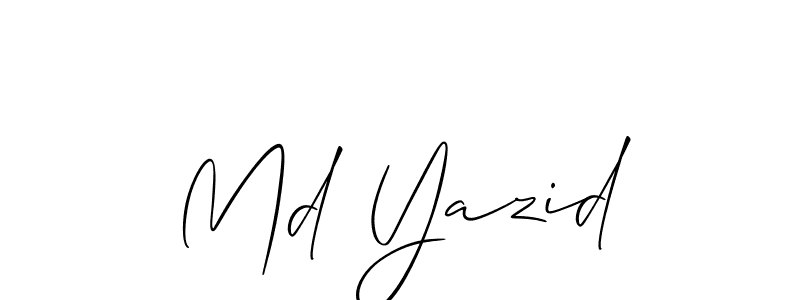 Design your own signature with our free online signature maker. With this signature software, you can create a handwritten (Allison_Script) signature for name Md Yazid. Md Yazid signature style 2 images and pictures png