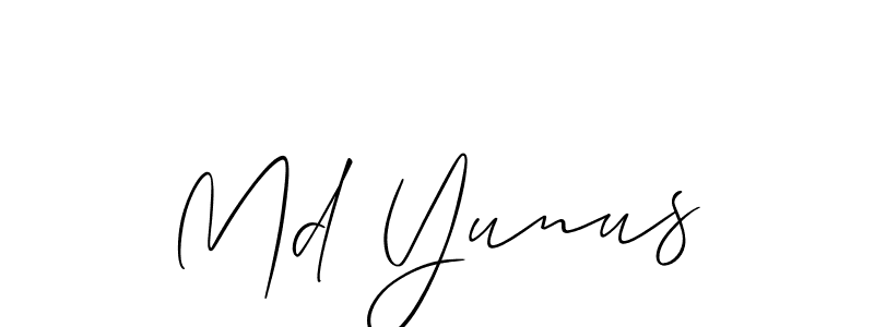 You should practise on your own different ways (Allison_Script) to write your name (Md Yunus) in signature. don't let someone else do it for you. Md Yunus signature style 2 images and pictures png