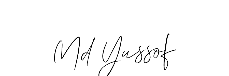 How to Draw Md Yussof signature style? Allison_Script is a latest design signature styles for name Md Yussof. Md Yussof signature style 2 images and pictures png